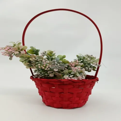 Корзина плетеная бамбук 13*9,5/28см (арт. 266 )