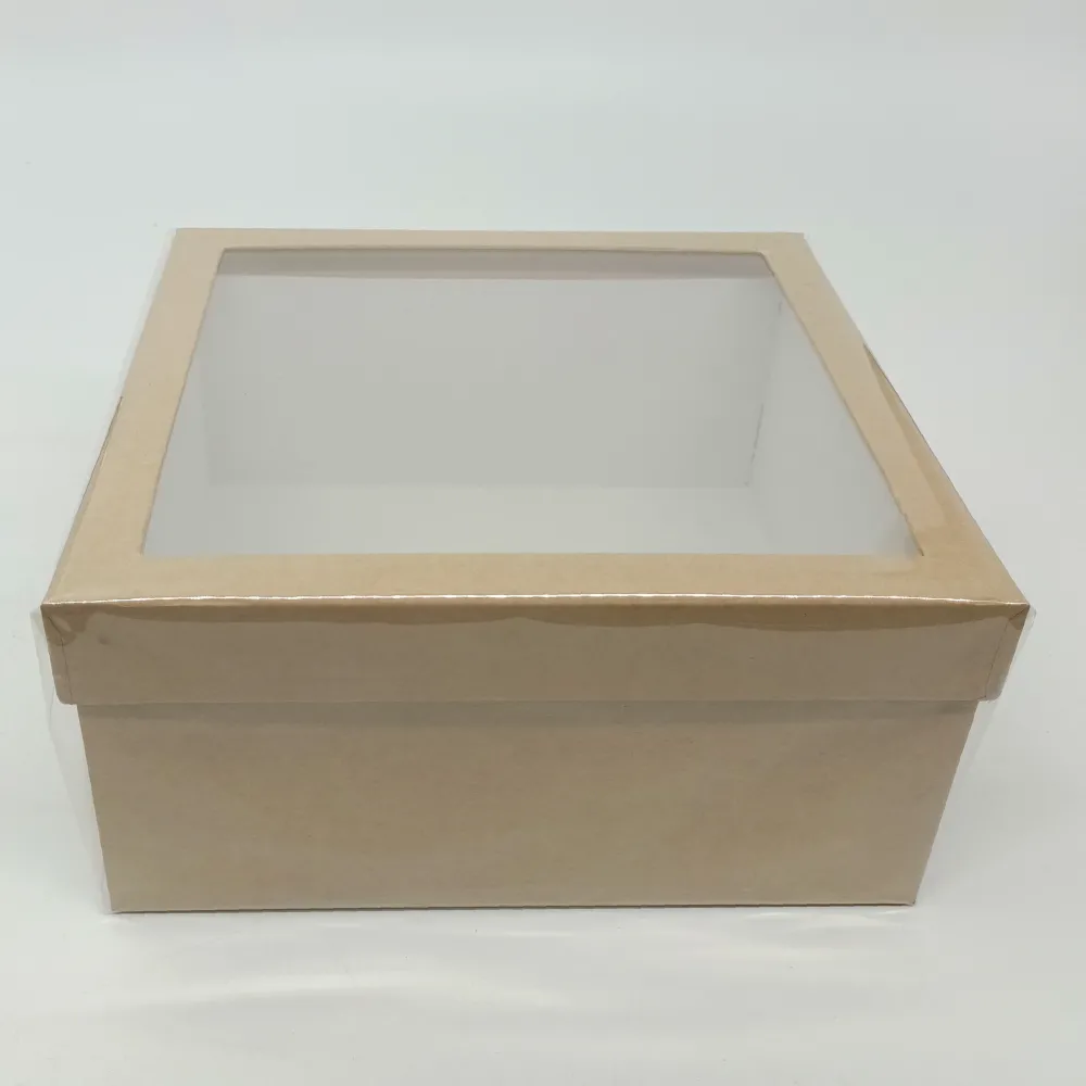Коробка КВАДРАТ с прозр.окном 21*21см