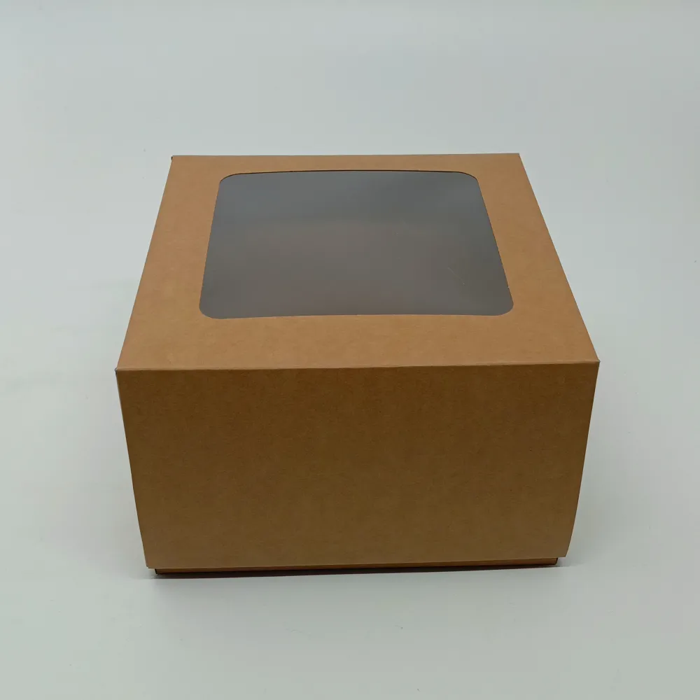 Коробка Крафт сборная с окошком 20*20*10см