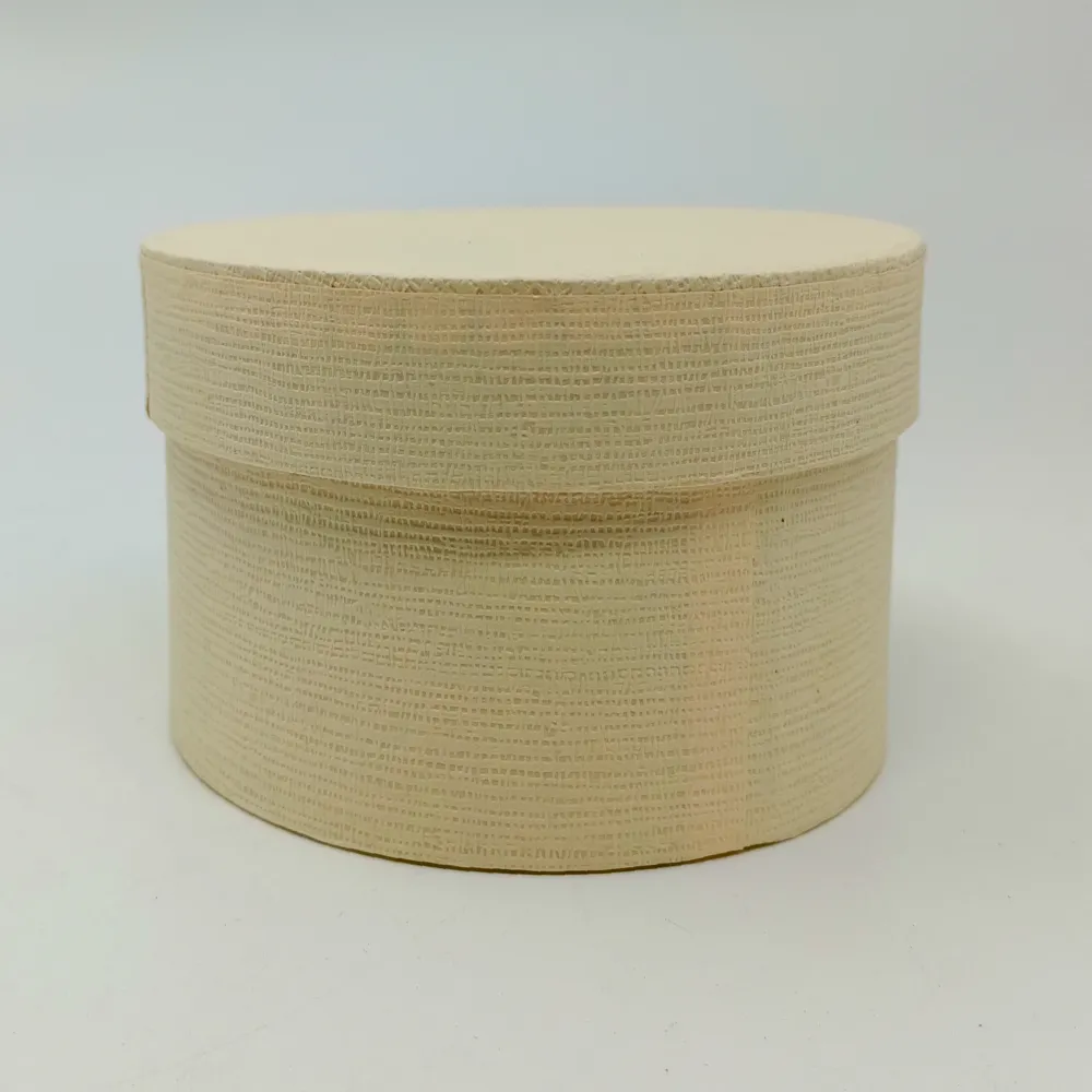 Коробка Круглая Бежев.14*14см